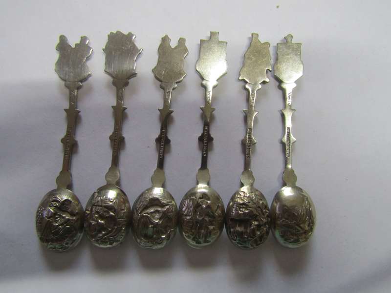 6 Vintage Dutch Silver Plated Spoons Life and Artistry