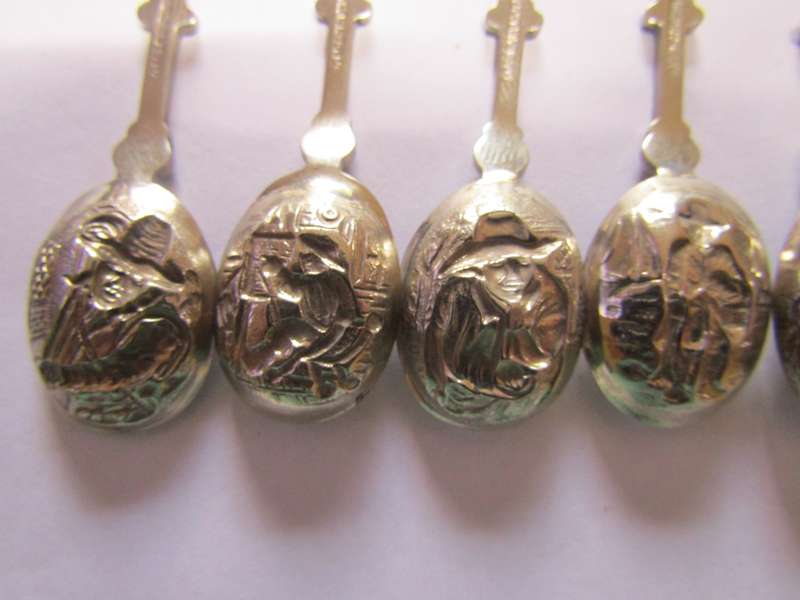 6 Vintage Dutch Silver Plated Spoons Life and Artistry