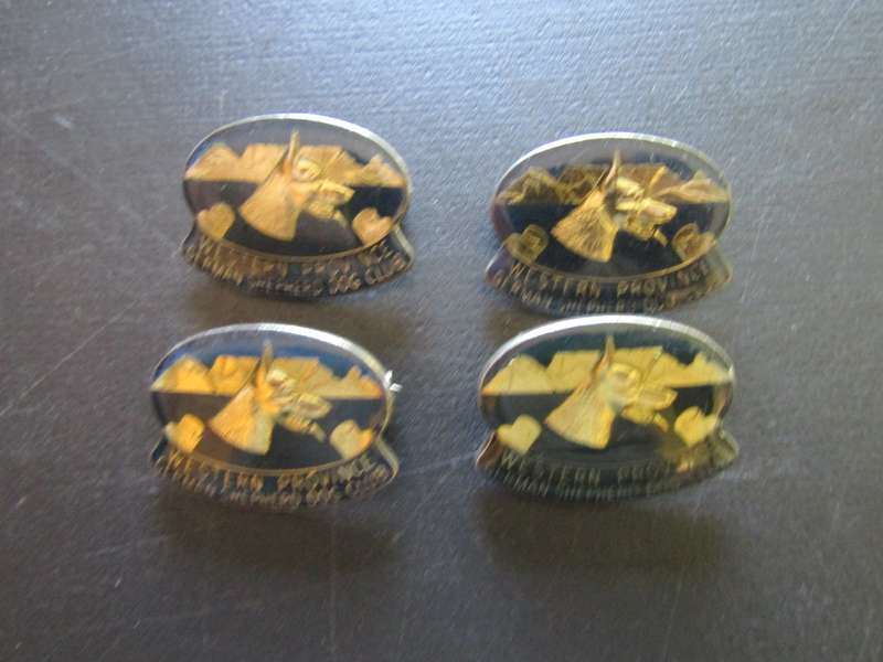 4 Western Province German Shepard Dog Club badges