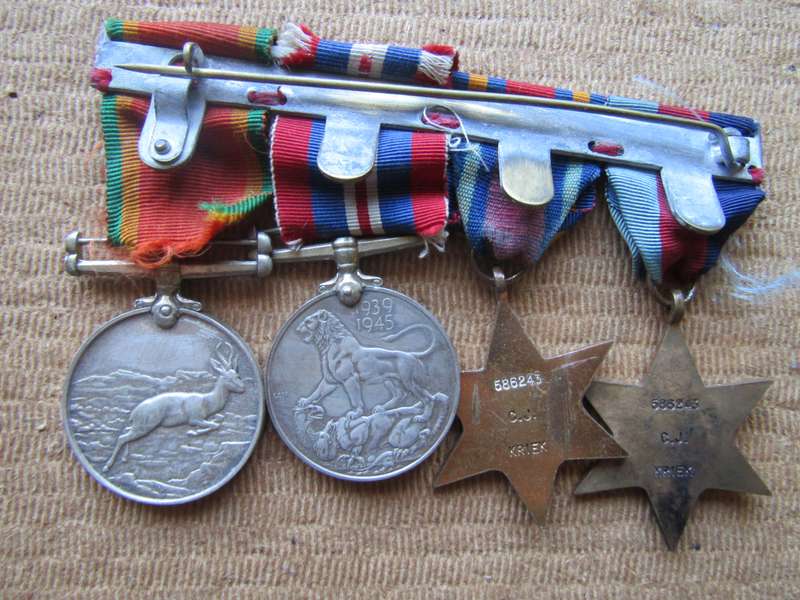 WW2 Medal group to CJ Kriek