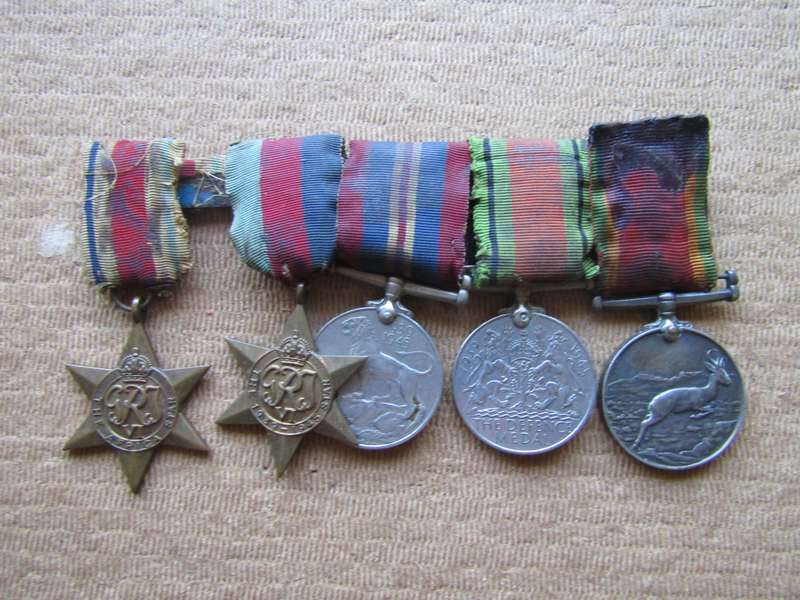 WW2 Medal group to JM Van Heerden