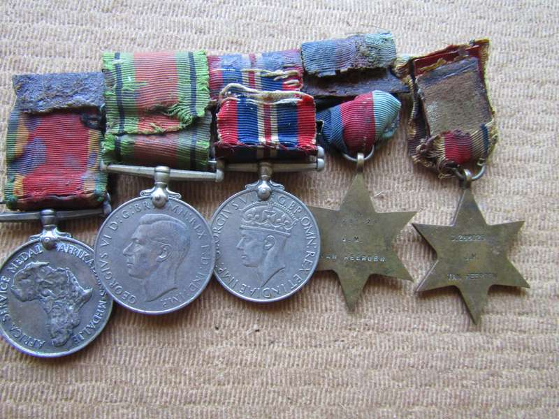 WW2 Medal group to JM Van Heerden