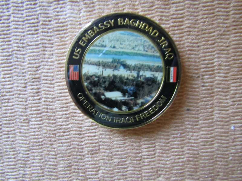 USA Embassy Baghdad Iraq  Operation Freedom Challenge Coin. (B)