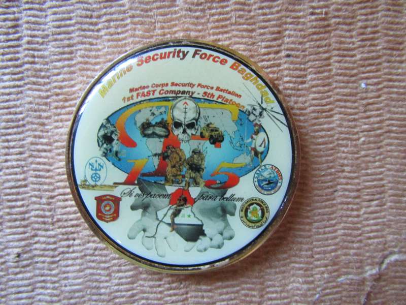 Marine Security Force Iraq Challenge Coin. (F)