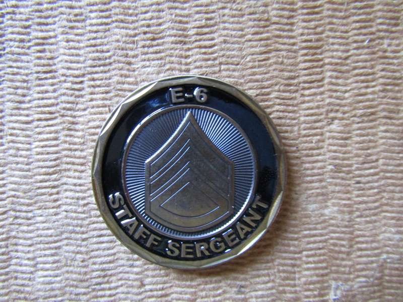 US Army E-6 Staff Sergeant Challenge Coin. (Q)