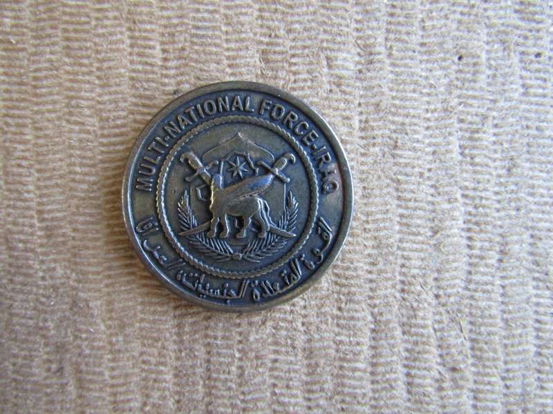 US Army Multi National Iraq force Challenge Coin (Y)