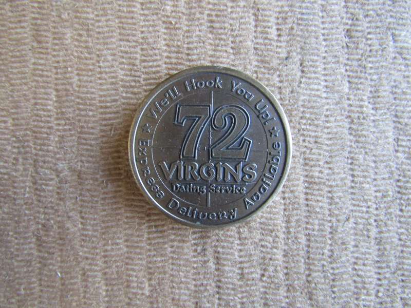 US 72 Virgin Dating Service Challenge Coin (A15)
