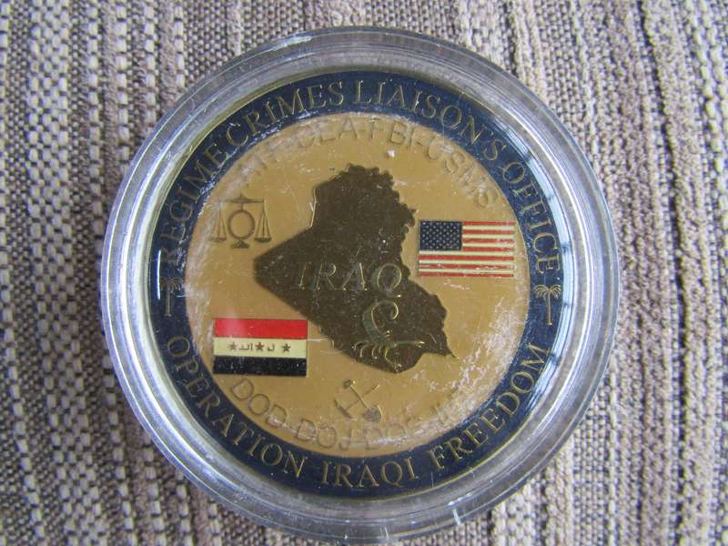 Regime Crime Liaison Office Saddam Hussein  Challenge Coin (A82)