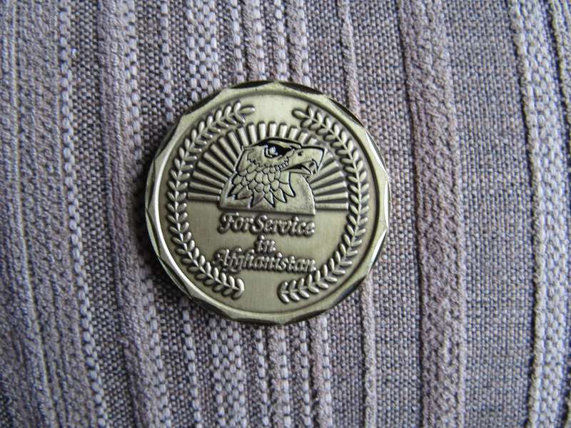 For Service in Afghanistan Challenge Coin (B6)