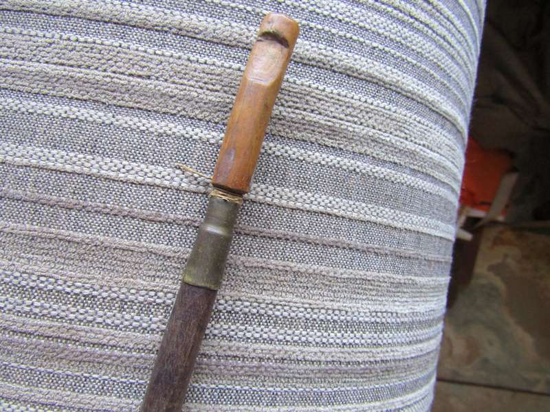 Vintage Smoking Pipe with Copper inlay