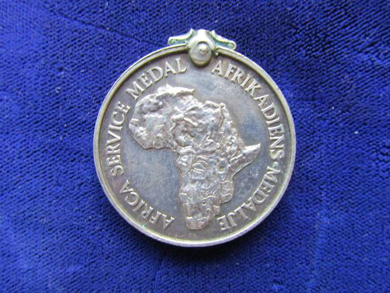 WW2 Africa Service Medal To T Smit
