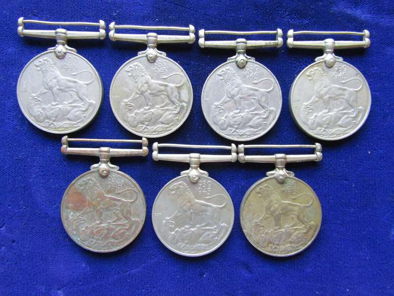 6 Various WW2 1939 to 1945 Medals All Named