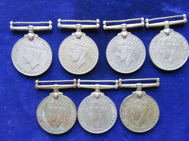 6 Various WW2 1939 to 1945 Medals All Named