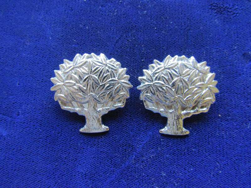 Pair of Regiment Orange Free State Collar Badges. Pins intact.