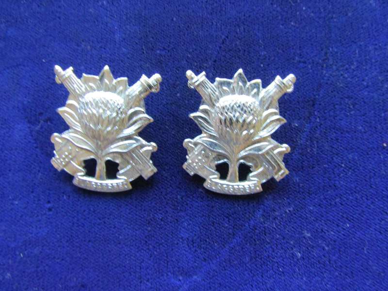 Pair of Langenhoven Park Collar Badges. Pins intact.