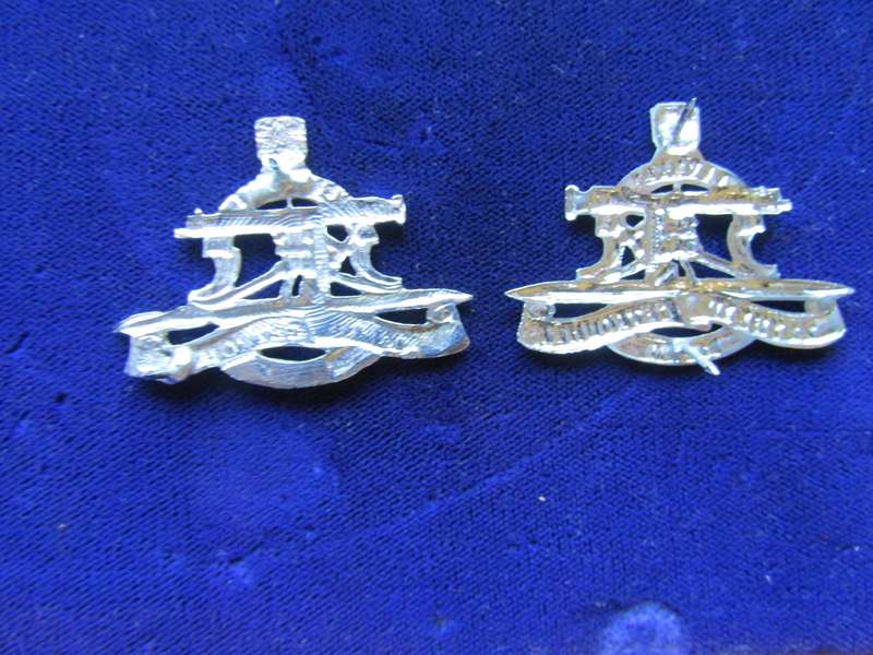 Pair of Regiment Petrus Steyn Collar Badges. Pins intact.
