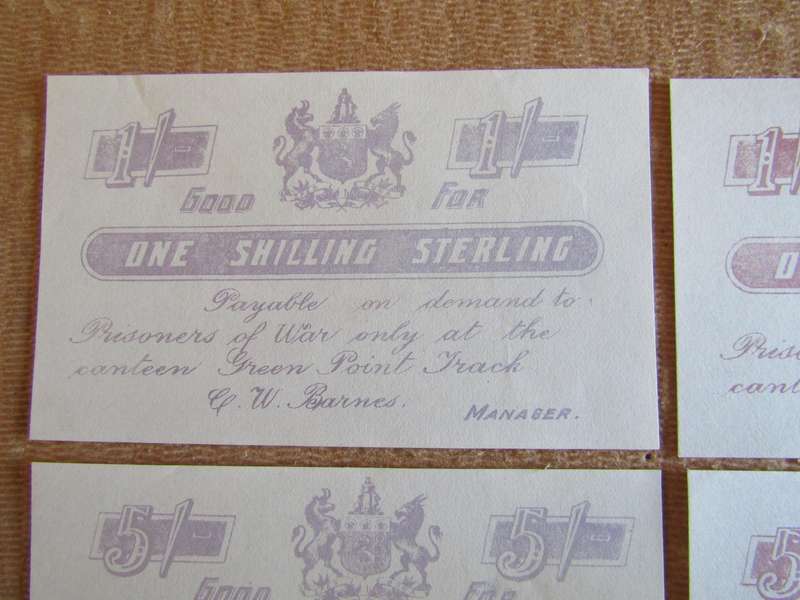 5 Green Point Track Prisoner of War Tokens