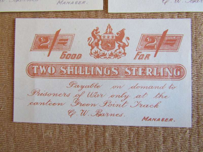 5 Green Point Track Prisoner of War Tokens