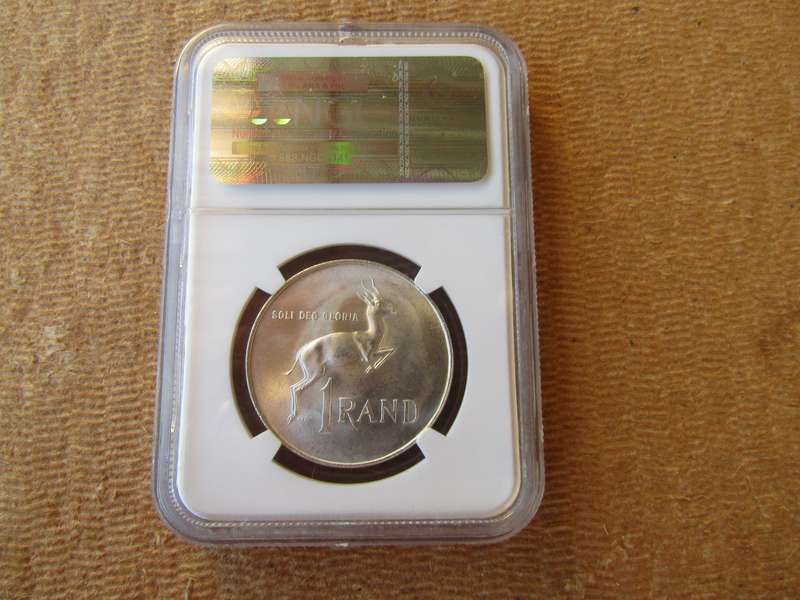 1966 English NGC Graded Silver One Rand MS64