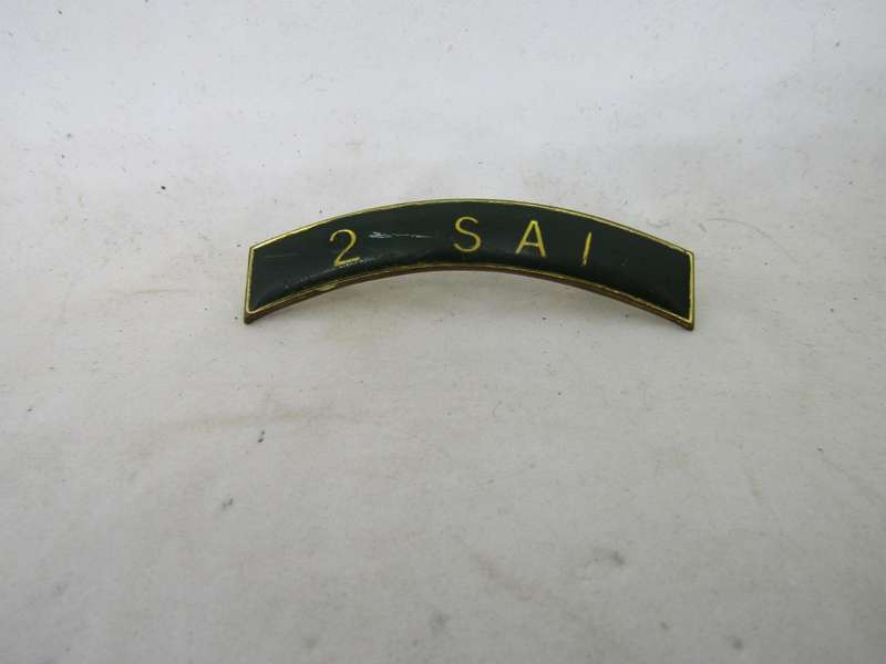 SADF Military Works Unit shoulder title. 1 Pin intact.