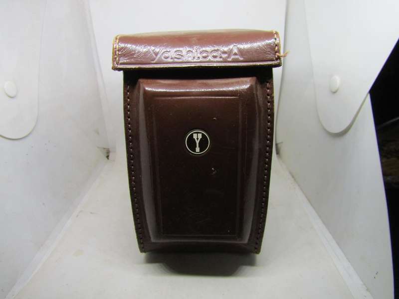 Vintage Yashica A Copal Double lens Camera in Leather casing.