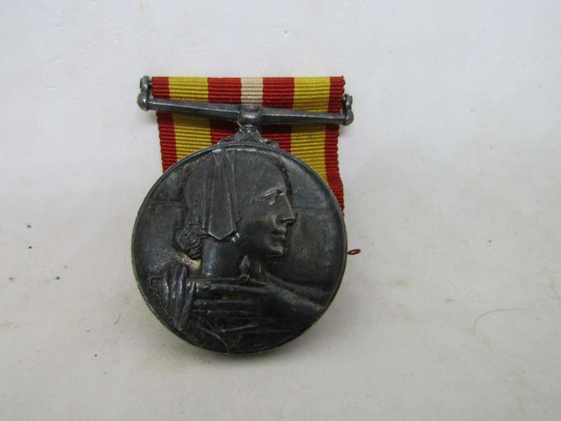 Red Cross Long and efficient service medal in silver - issued to V Derrell. Sterling Silver