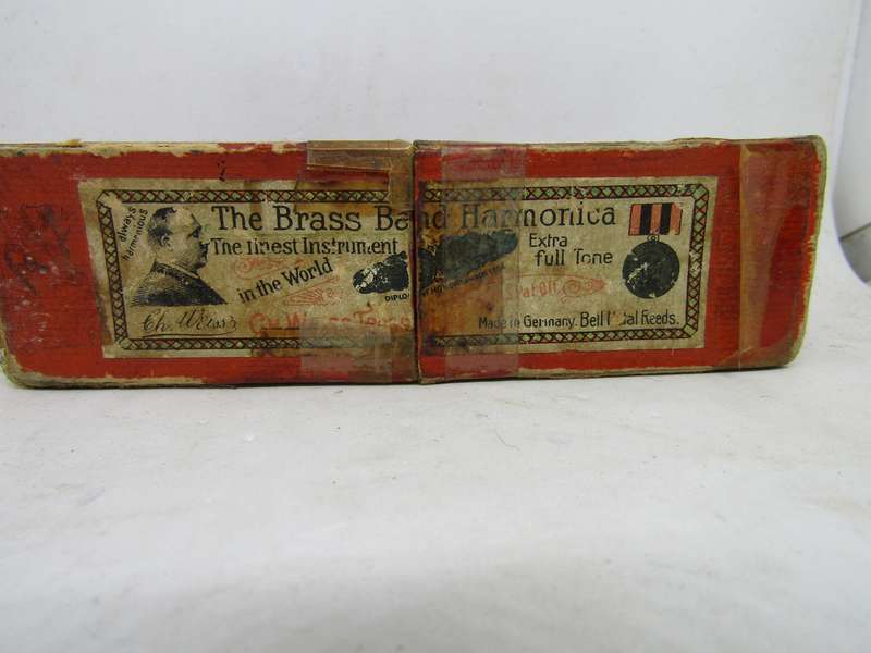 CH Weiss  Brass Band Harmonica in Original Box Quite Rare