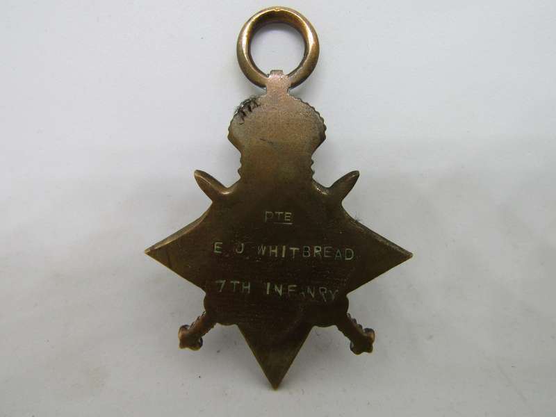 WW1 Medal to EJ Whitbread. Delville Wood and Military Medal recipient