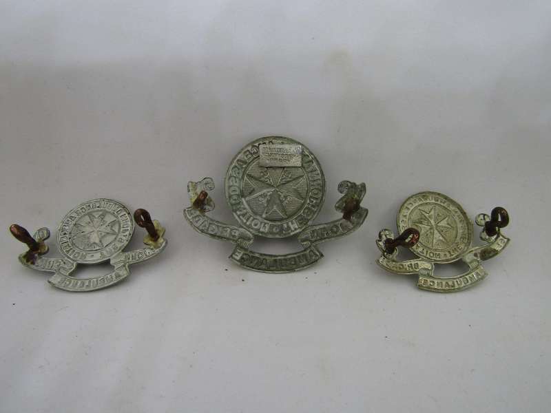 St Johns Ambulance Brigade Collar and  Beret Badge