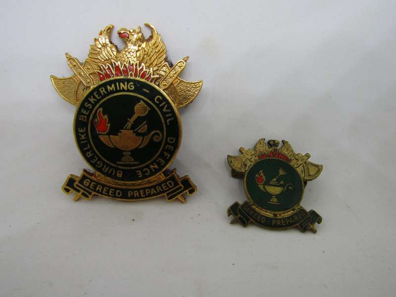 South African Civil Defense Badges