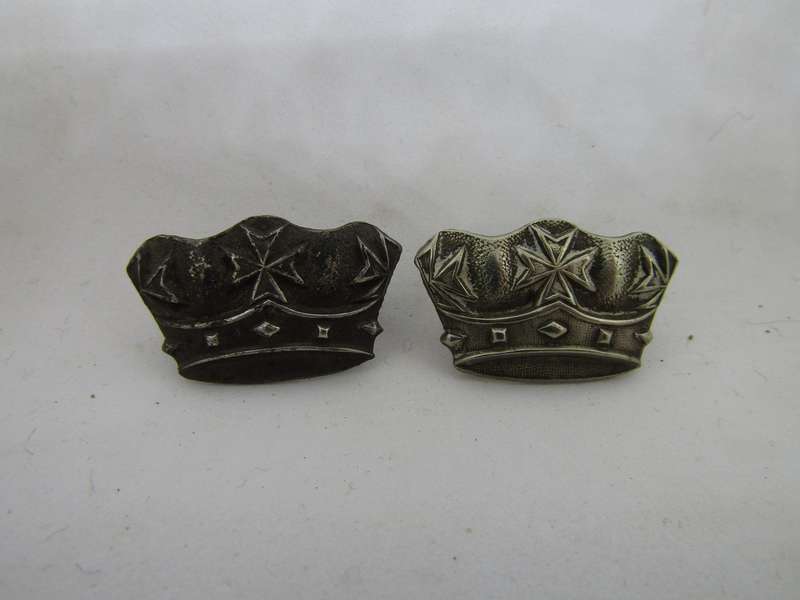 Two Unknown SADF Crown Badges 3cm across