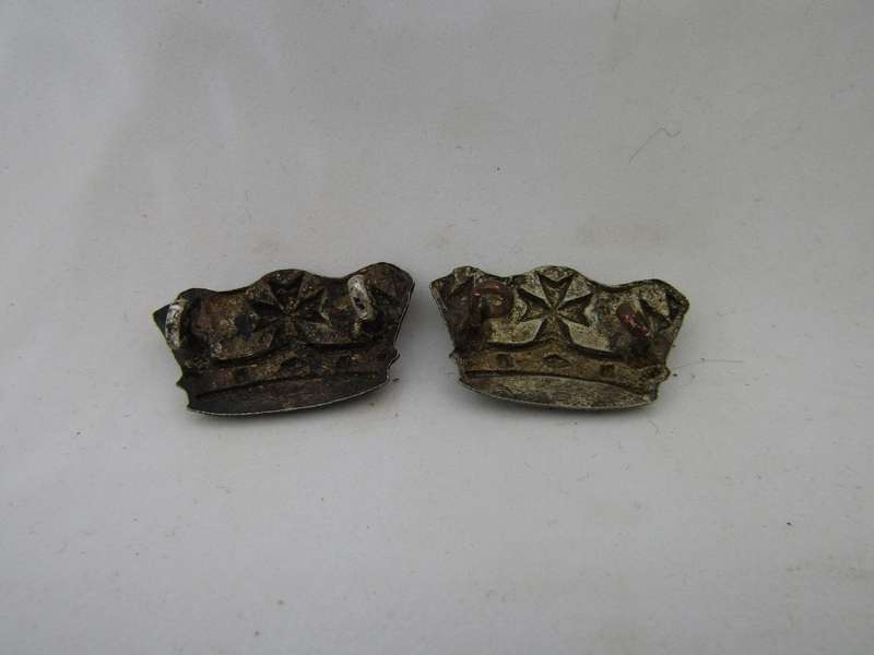 Two Unknown SADF Crown Badges 3cm across