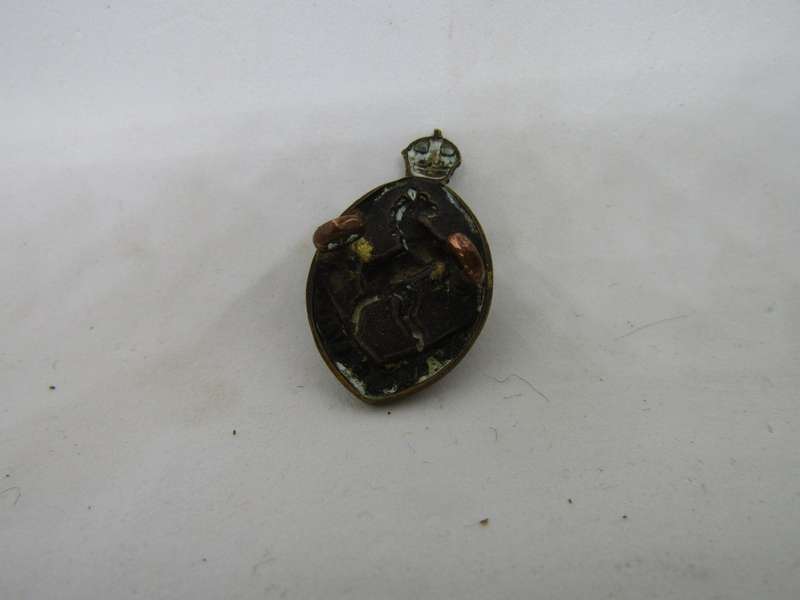 SADF SA VETERINARY CORPS,BRASS CAP BADGE-WORN 1926-1946-Z TYPE-SLIDER