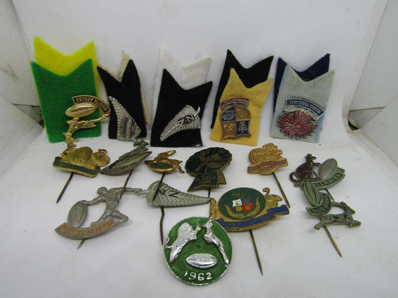 Various Rugby Pins. Incl 1958 French and 1962 British and Irish Lions Pins