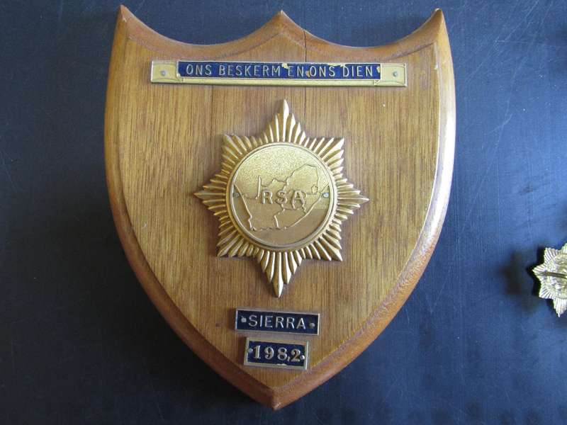 South African Police Sierra Plaque 21.5 cm High