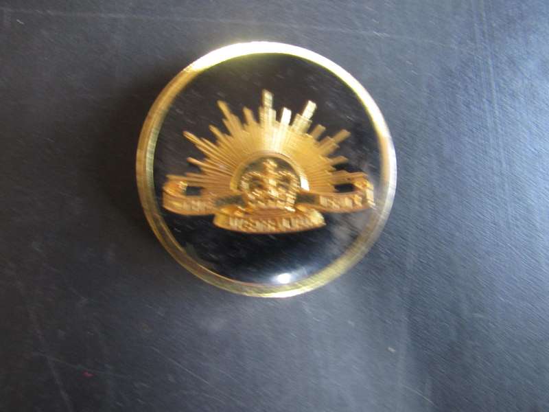 The Australian Army Epoxy Medal 5cm diameter