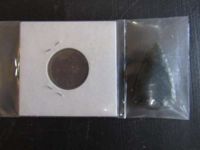 1906 American One Cent with Original Native Arrow Head