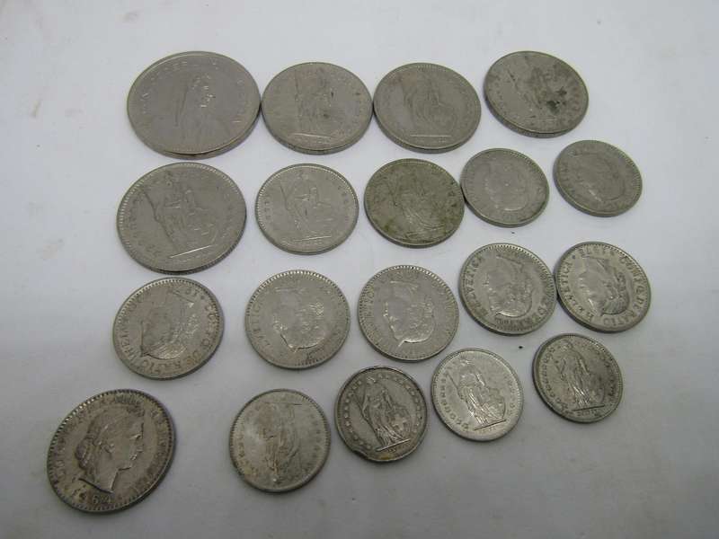 Various year and denominations Switzerland currency Coin 29.50
