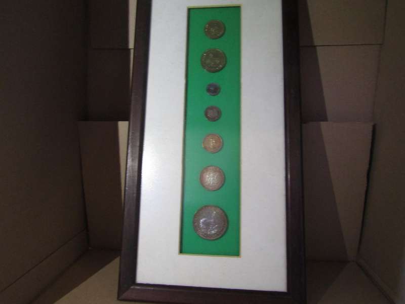 Type set of South African 1960's 1/2c to 50c In Frame