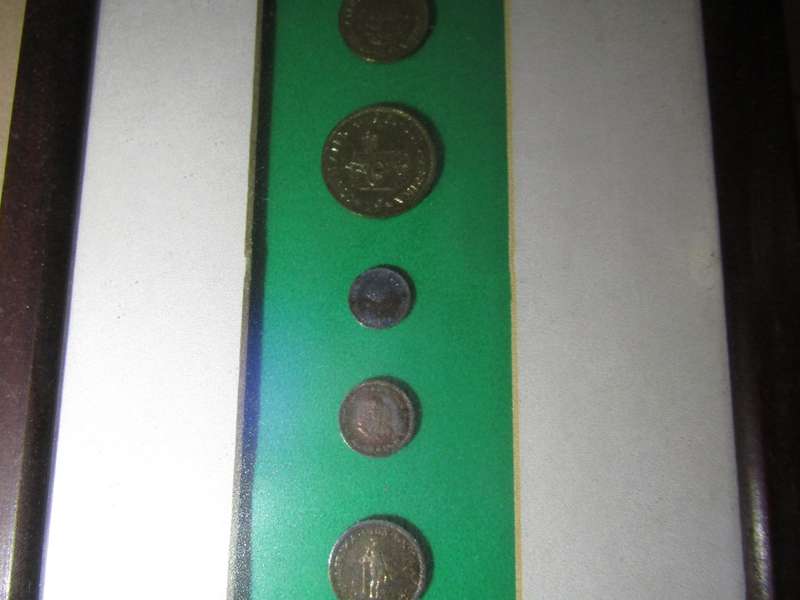 Type set of South African 1960's 1/2c to 50c In Frame