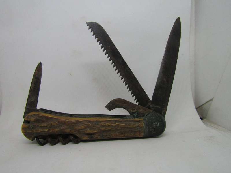 Vintage Elk DR Patern 34286 Handle Sheffield Pocket Knive 8.5cm
