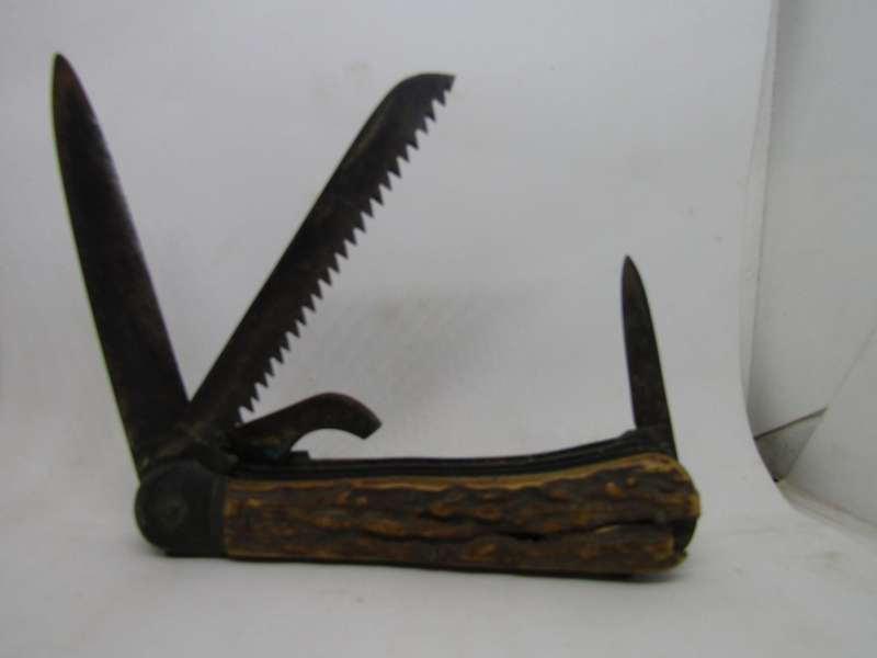 Vintage Elk DR Patern 34286 Handle Sheffield Pocket Knive 8.5cm