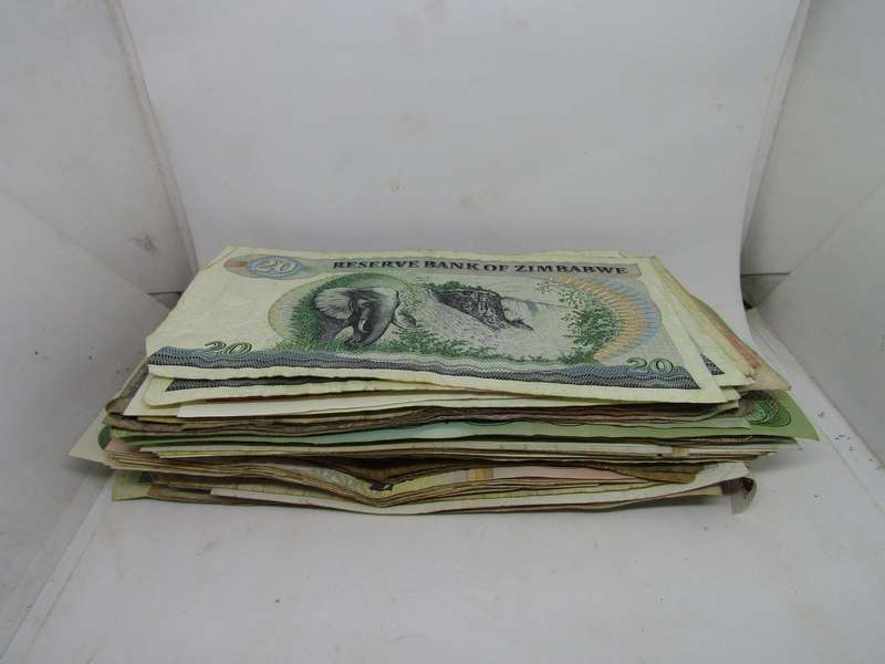 A Lot of various World Banknotes. Close to 80 I Think