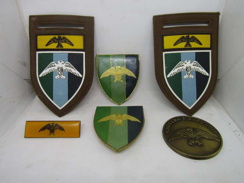 SADF Signals Tuppers Flashes Balkie and Challenge coin lot