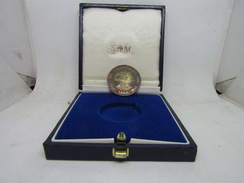 1986 South African  Silver R1 In SAM Box