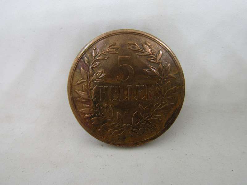 German East Africa 1908 5 Heller Coin (B)