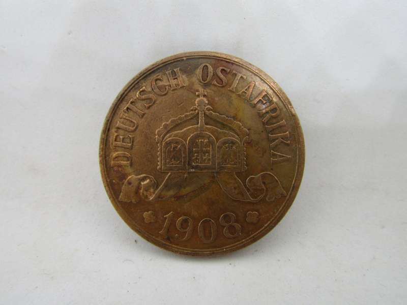 German East Africa 1908 5 Heller Coin (B)