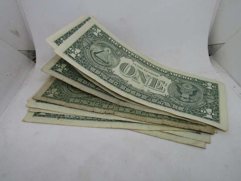 Lot of United States One Dollar notes. Bid per note. Stripper money.
