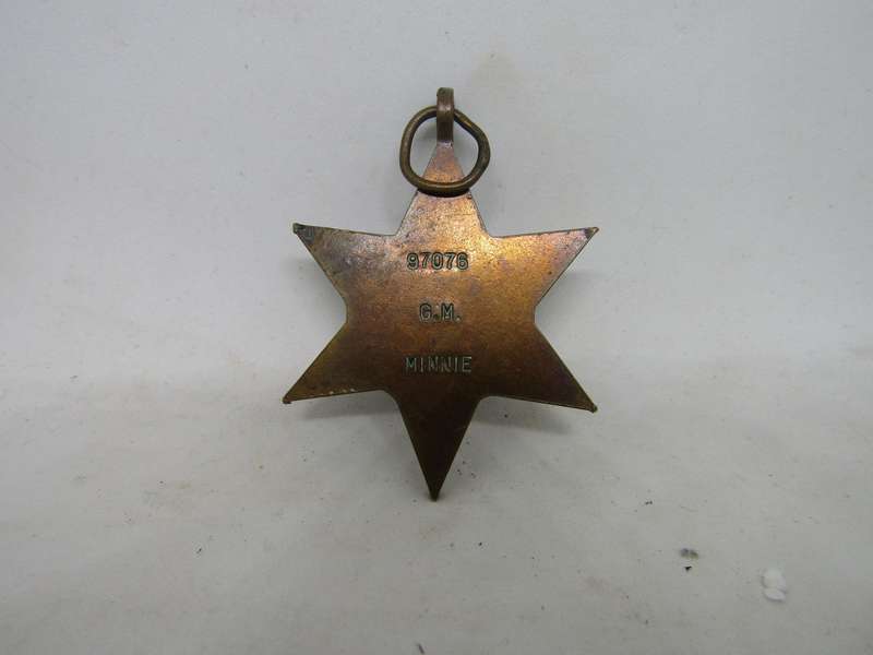 WW2 1939 to 1945 Star to  GM Minnie