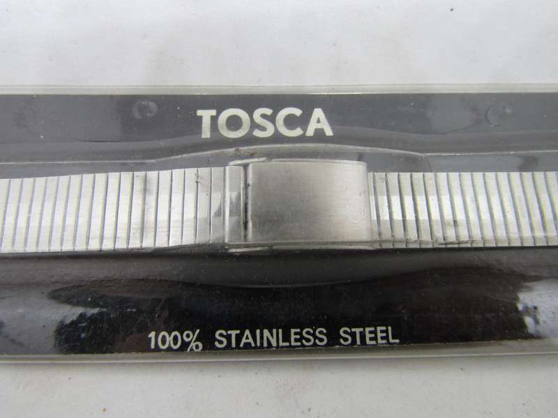 New Old Stock Tosca Women's watch Bracelet 1.cm across. 1.5cm at pin